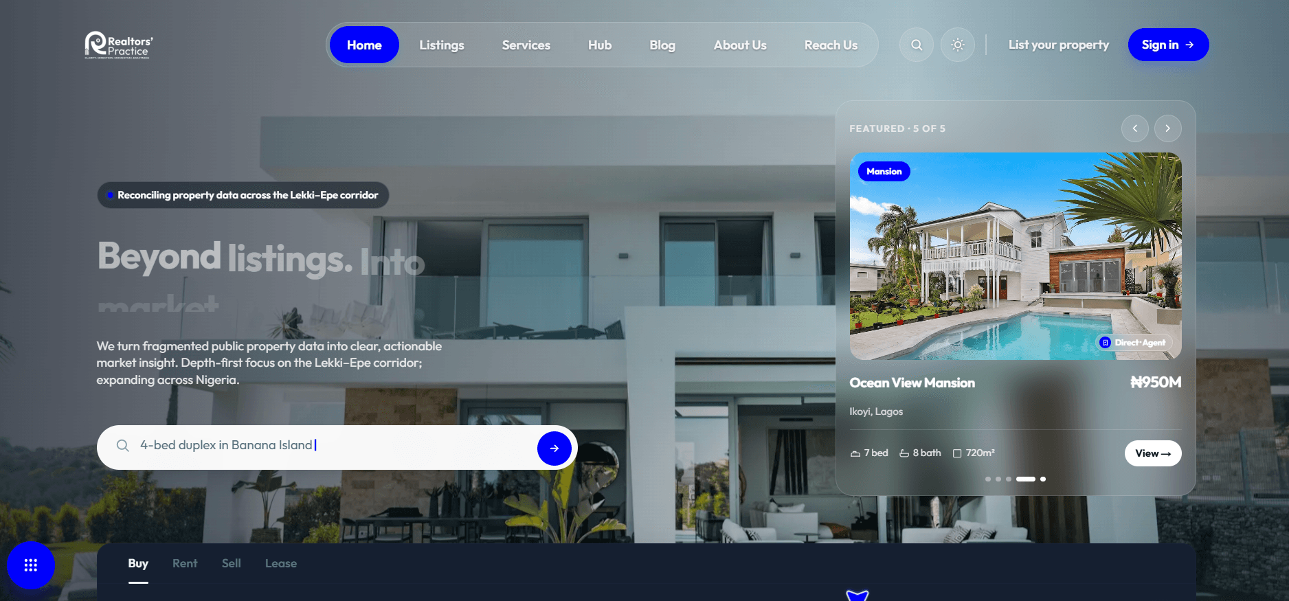 Realtors Practice website preview